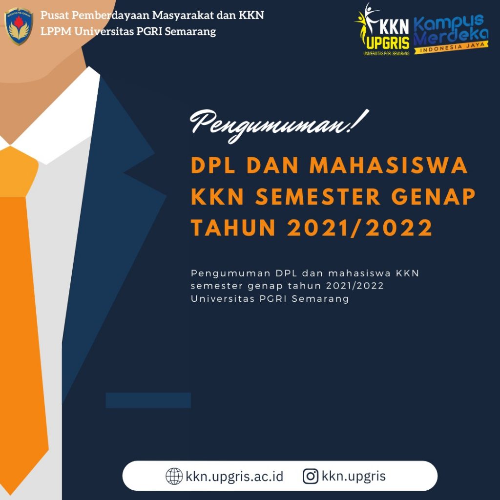 Revisi Penguman Dpl Dan Mahasiswa Kkn Semester Genap Kkn Upgris